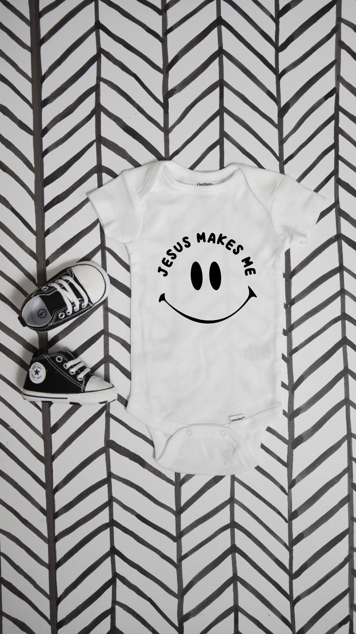 Jesus Makes Me Smile Onesie