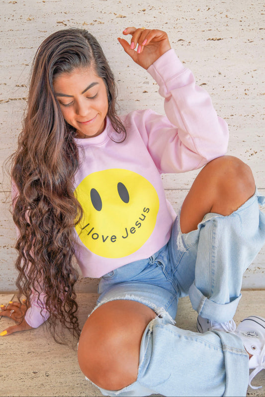 I love Jesus Smiley Sweater