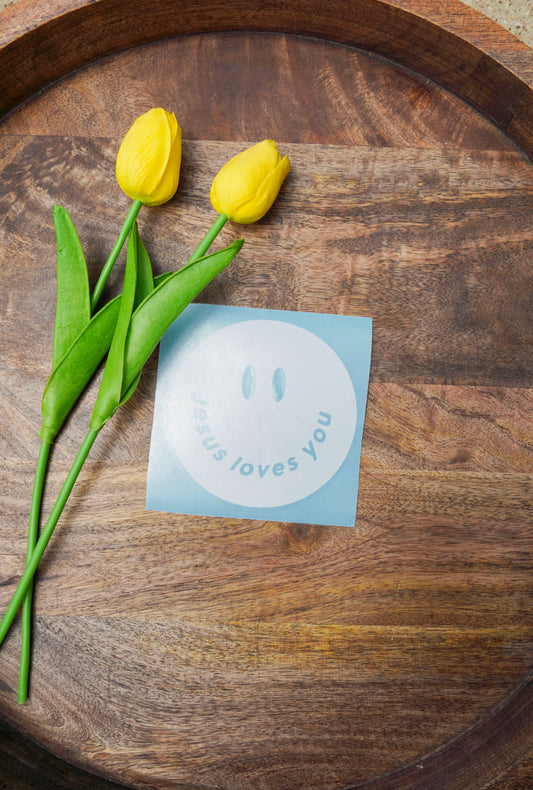 Jesus Loves You Smiley Decal