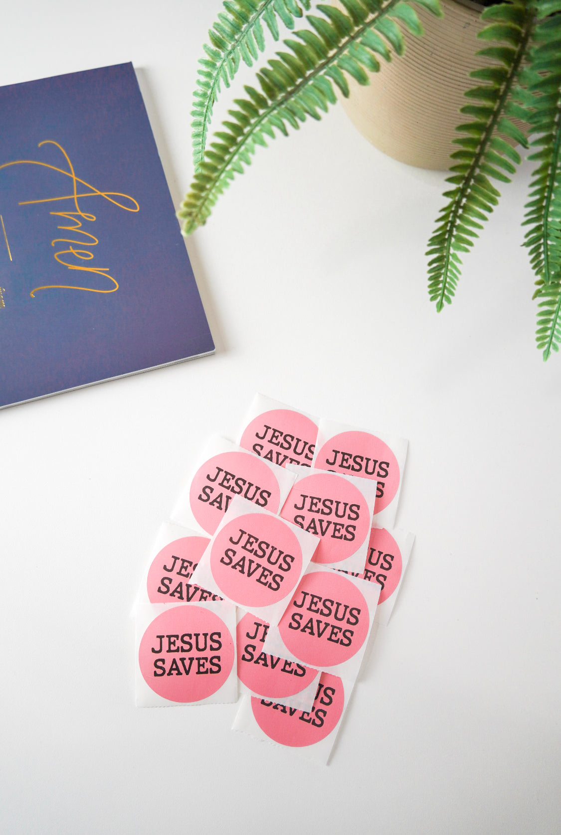 Jesus Saves Pink Sticker Pack
